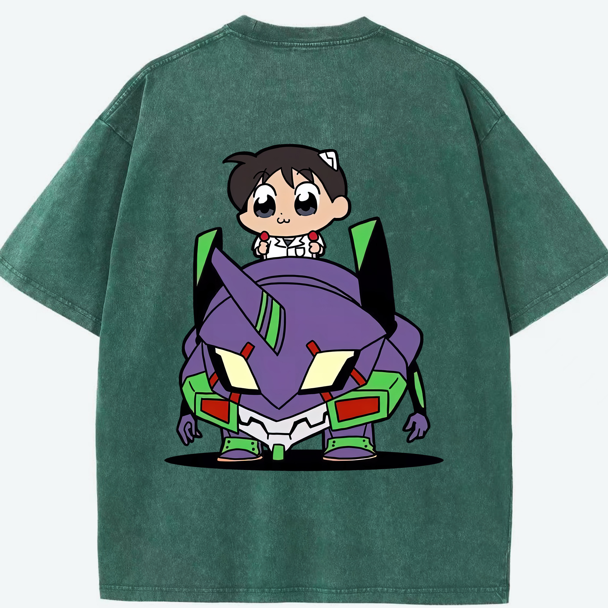 （画像用） EVA 新世紀エヴァンゲリオン 綿100% ヴィンテージ風 半袖Tシャツ（背面プリント）